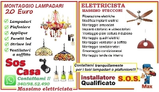zoom immagine (Elettricista lampadario San Lorenzo Roma)
