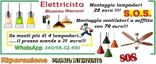 zoom immagine (Elettricista montaggio lampadario 20 euro Roma)